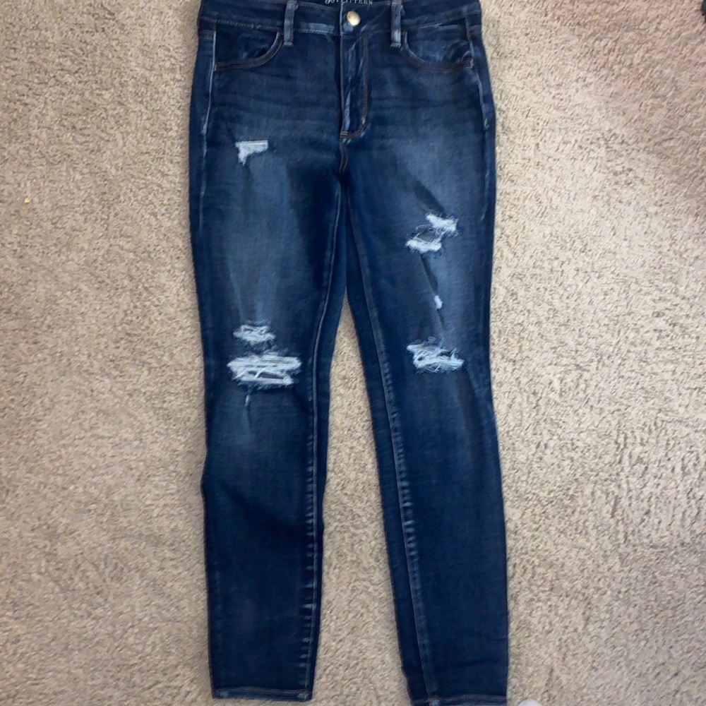 American eagle dark wash skinny jeans